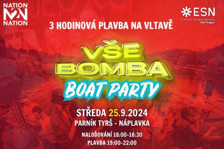 ⚓️ VŠE BOMBA BOAT party ⚓️