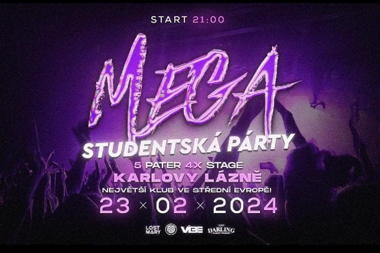 MEGA STUDENTSKÁ PÁRTY - KARLOVY LÁZNĚ