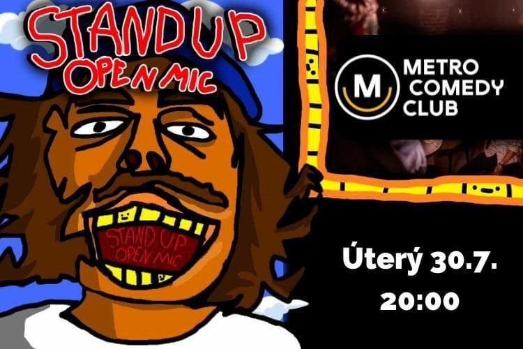 Stand up open mic v češtině v Metro Comedy klubu