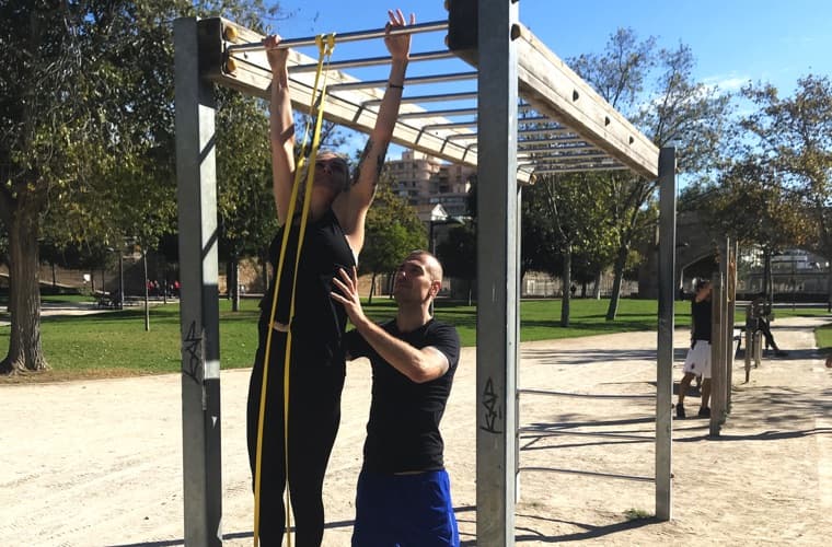 Entrenamientos en el parque Jardín del Túria